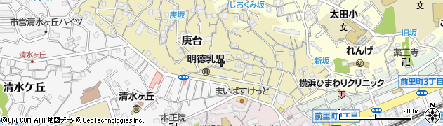 庚台公園周辺の地図