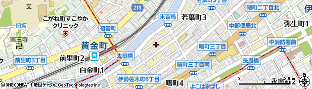 神奈川県横浜市中区末吉町周辺の地図