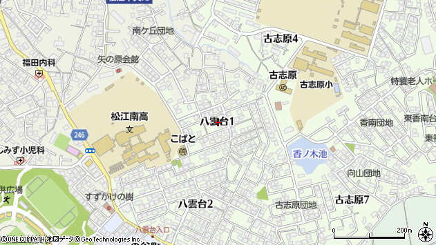 〒690-0014 島根県松江市八雲台の地図