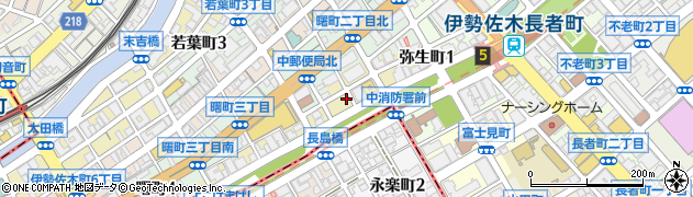 神奈川県横浜市中区弥生町周辺の地図