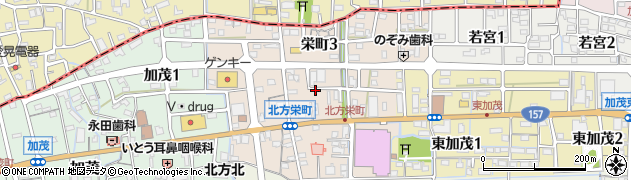 岐阜県北方町（本巣郡）栄町周辺の地図