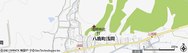 兵庫県養父市八鹿町浅間周辺の地図