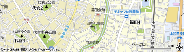 田中1号公園周辺の地図