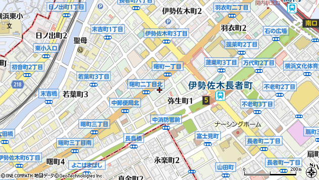 〒231-0057 神奈川県横浜市中区曙町の地図