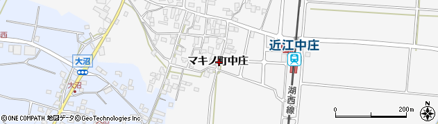 滋賀県高島市マキノ町中庄周辺の地図