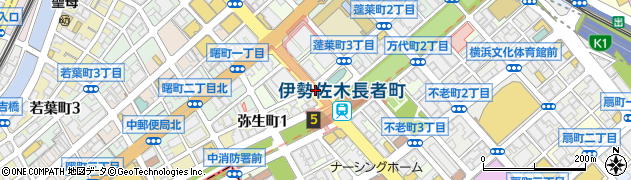 神奈川県横浜市中区長者町周辺の地図