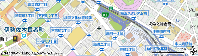 神奈川県横浜市中区翁町周辺の地図