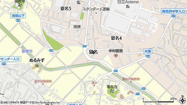 〒243-0032 神奈川県厚木市恩名の地図