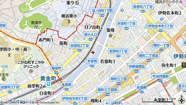 〒231-0054 神奈川県横浜市中区黄金町の地図