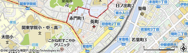 神奈川県横浜市中区英町周辺の地図