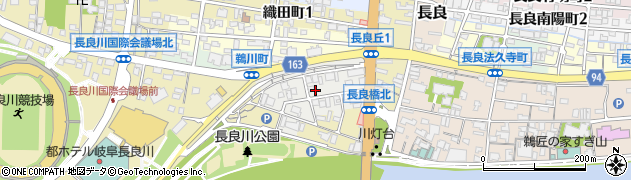 岐阜県岐阜市長良丘周辺の地図