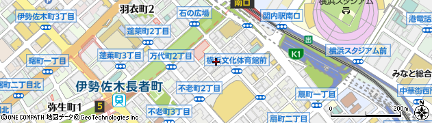 ハックドラッグ横浜関内薬局周辺の地図