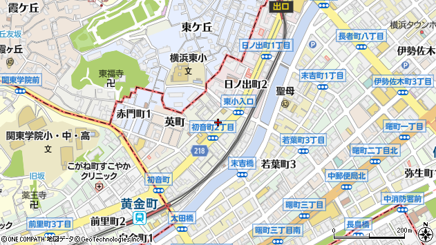 〒231-0053 神奈川県横浜市中区初音町の地図