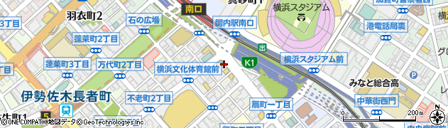 日産レンタカー関内駅前店周辺の地図