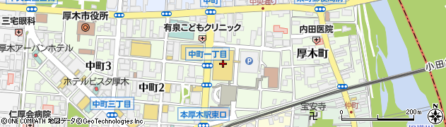 イオン厚木店周辺の地図