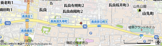 岐阜県岐阜市長良大前町周辺の地図