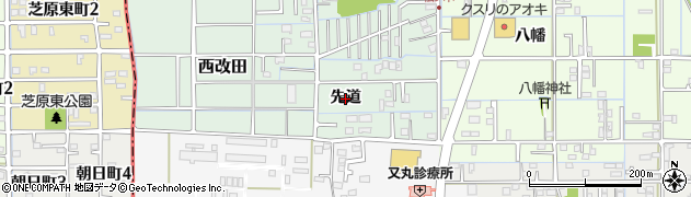岐阜県岐阜市西改田（先道）周辺の地図
