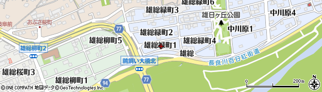 岐阜県岐阜市雄総緑町1丁目周辺の地図