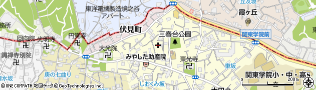 神奈川県横浜市南区三春台158周辺の地図