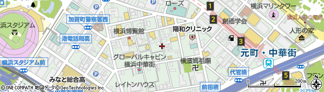 神奈川県横浜市中区山下町周辺の地図