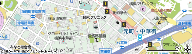 ホテルリブマックス横浜元町駅前周辺の地図