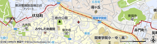 神奈川県横浜市南区三春台81周辺の地図