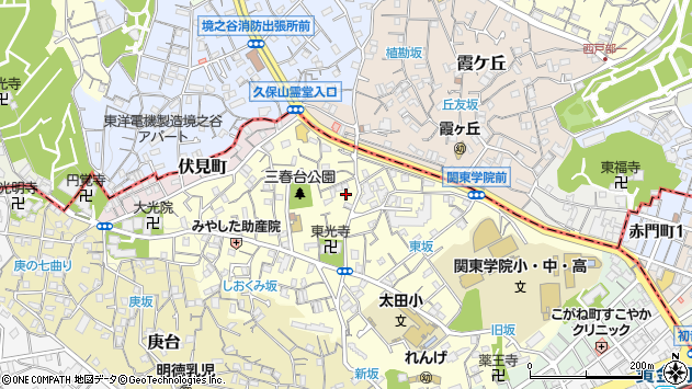 〒232-0002 神奈川県横浜市南区三春台の地図