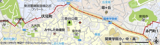 神奈川県横浜市南区三春台周辺の地図