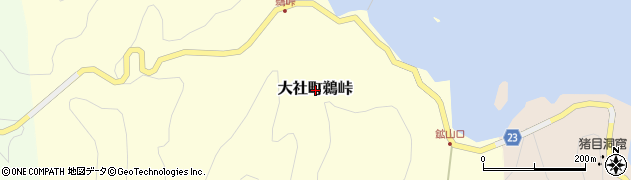 島根県出雲市大社町鵜峠周辺の地図