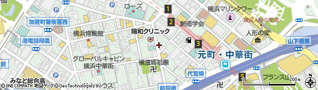横浜中華街 招福門 本店周辺の地図