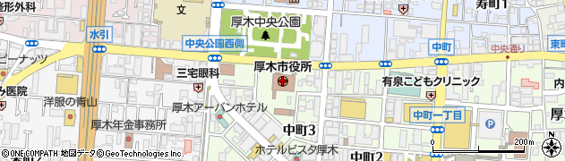 神奈川県厚木市周辺の地図