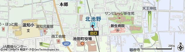 北池野駅周辺の地図