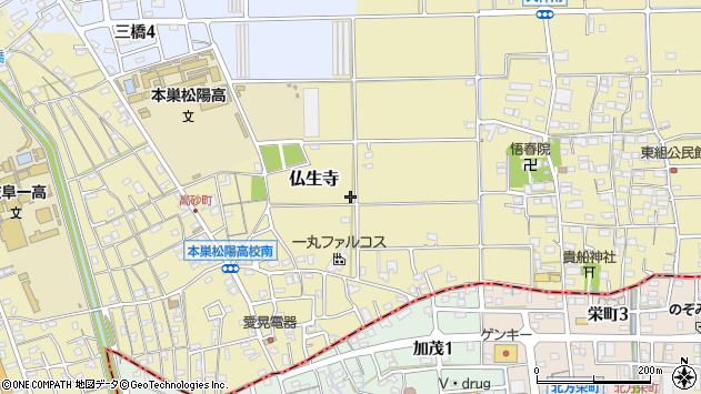〒501-0407 岐阜県本巣市仏生寺の地図