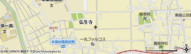 岐阜県本巣市仏生寺周辺の地図