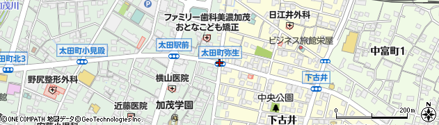太田町弥生周辺の地図