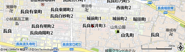岐阜県岐阜市長良桜井町周辺の地図