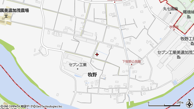 〒505-0016 岐阜県美濃加茂市牧野の地図