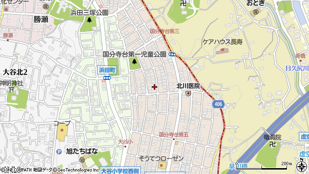 〒243-0413 神奈川県海老名市国分寺台の地図