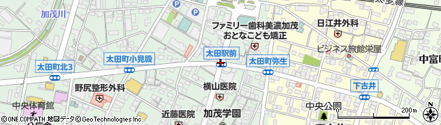 太田駅前周辺の地図
