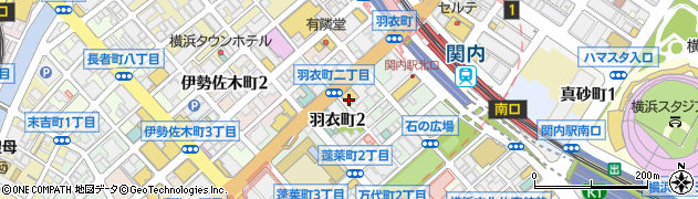 神奈川県横浜市中区羽衣町周辺の地図