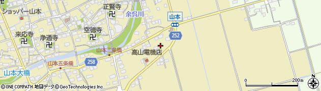 滋賀県長浜市湖北町山本1296周辺の地図