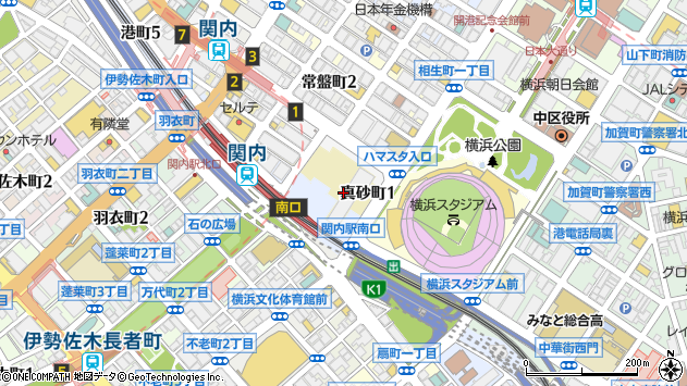 〒231-0016 神奈川県横浜市中区真砂町の地図