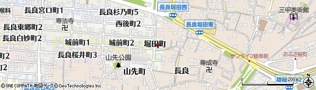 岐阜県岐阜市堀田町周辺の地図