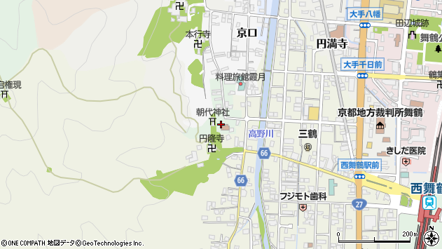 〒624-0842 京都府舞鶴市朝代の地図