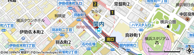 関内駅周辺の地図