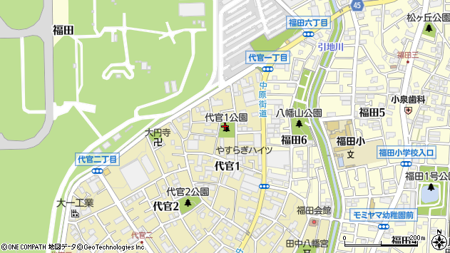 〒242-0025 神奈川県大和市代官の地図