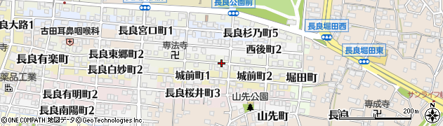 岐阜県岐阜市長良東郷町周辺の地図