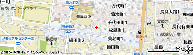 岐阜県岐阜市松風町周辺の地図