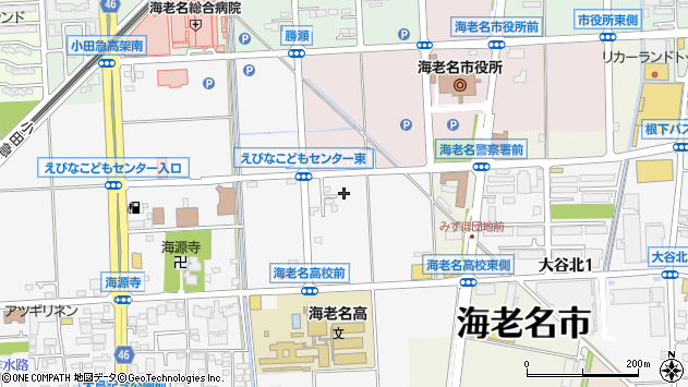 〒243-0422 神奈川県海老名市中新田の地図