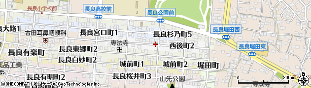 岐阜県岐阜市西後町周辺の地図